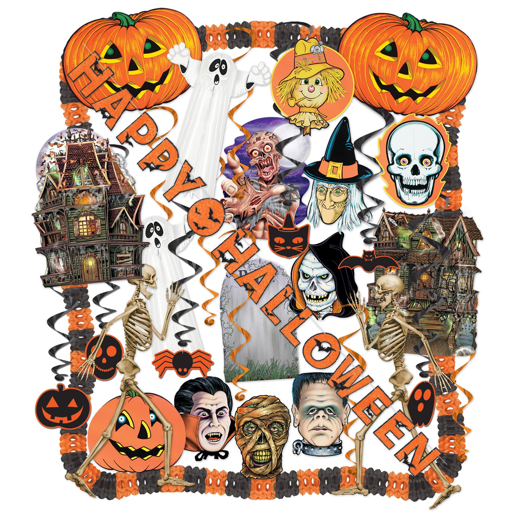 【HALLOWEEN　Party♪】✦BLACKハウス✦家具＆小物など全て付き♡ Amazon.com: Colingmill 56 Pcs Halloween Village Accessories Set